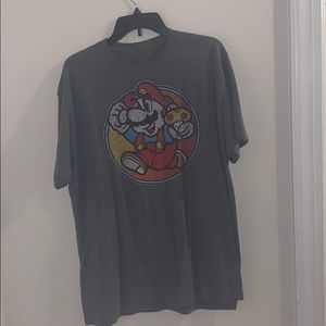 Super mario bros gray t-shirt